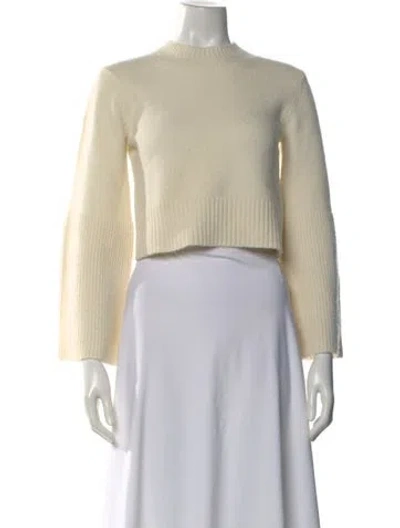 Pre-owned A.l.c Merino Wool Mock Neck Sweater In Neutral
