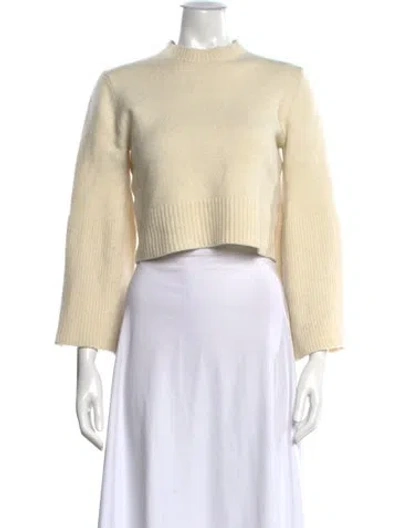 Pre-owned A.l.c Merino Wool Mock Neck Sweater In Neutral
