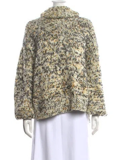 Pre-owned A.l.c Merino Wool Patterned Sweater In Multicolor