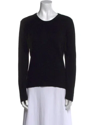 Pre-owned A.l.c Merino Wool Scoop Neck Sweater In Black