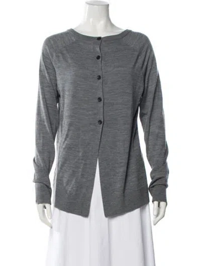 Pre-owned A.l.c Merino Wool Scoop Neck Sweater In Gray