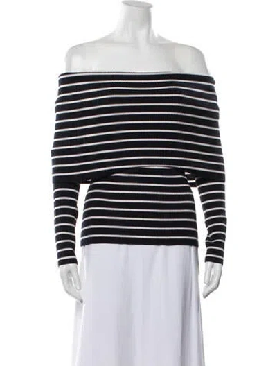 Pre-owned A.l.c Merino Wool Striped Sweater In Blue