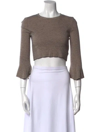 Pre-owned A.l.c Merino Wool Striped Sweater W/ Tags In Neutral