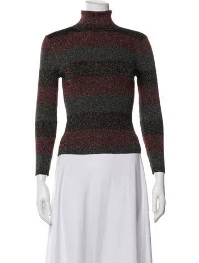 Pre-owned A.l.c Merino Wool Striped Top In Multicolor
