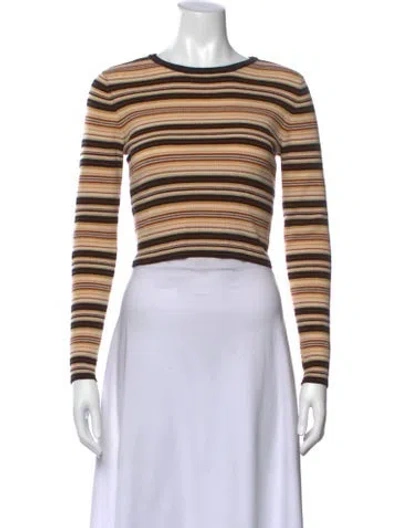 Pre-owned A.l.c Merino Wool Striped Top In Neutral