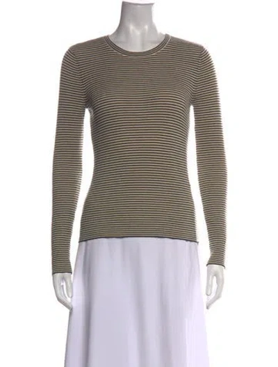 Pre-owned A.l.c Merino Wool Striped Top In Neutrals