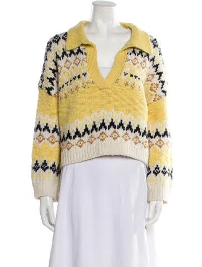 Pre-owned A.l.c Merino Wool Sweater In Yellow