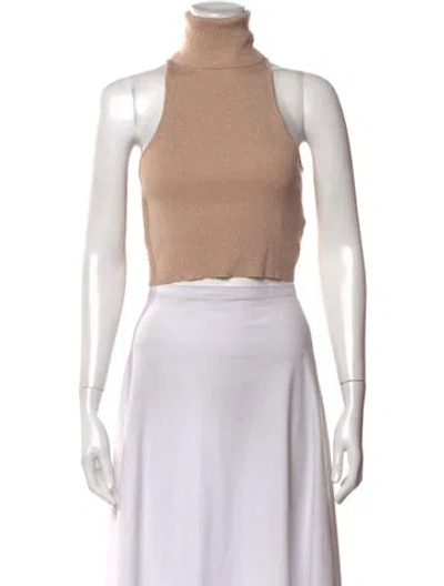 Pre-owned A.l.c Merino Wool Turtleneck Crop Top