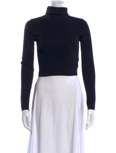 Pre-owned A.l.c Merino Wool Turtleneck Sweater In Black