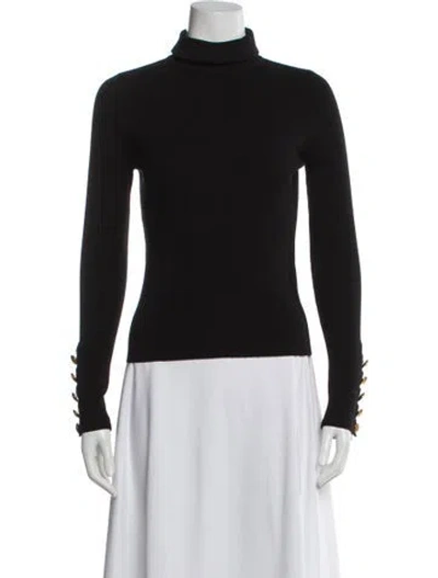 Pre-owned A.l.c Merino Wool Turtleneck Sweater In Black