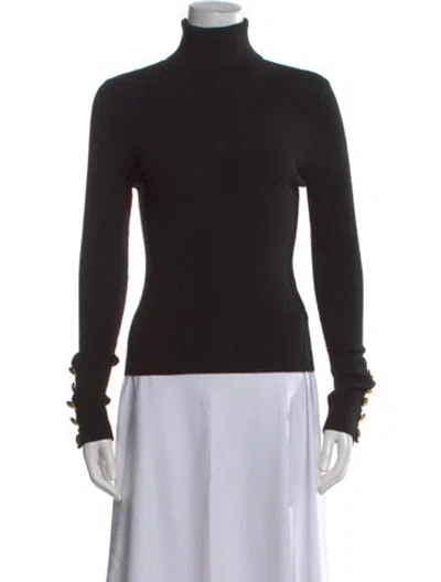 Pre-owned A.l.c Merino Wool Turtleneck Sweater In Black