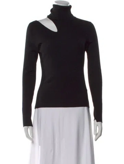 Pre-owned A.l.c Merino Wool Turtleneck Sweater In Black