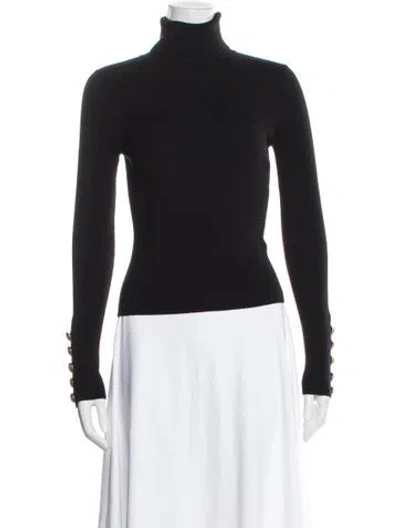 Pre-owned A.l.c Merino Wool Turtleneck Sweater In Black