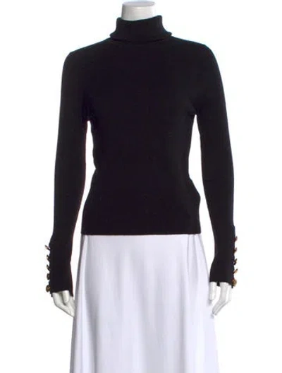Pre-owned A.l.c Merino Wool Turtleneck Sweater In Black