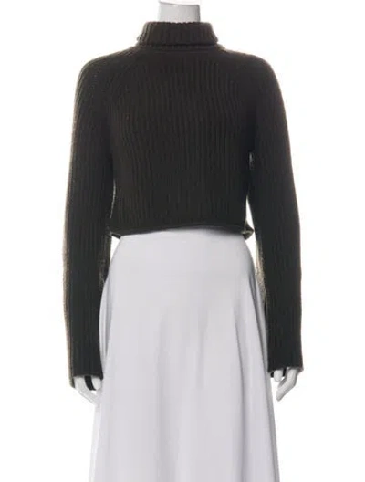 Pre-owned A.l.c Merino Wool Turtleneck Sweater In Black
