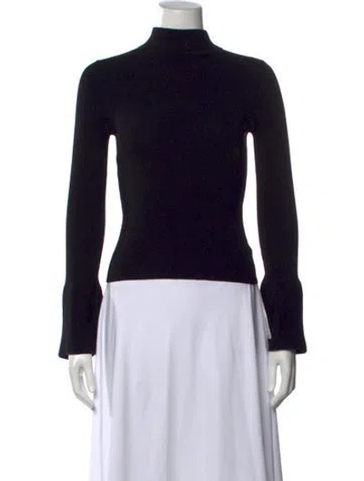 Pre-owned A.l.c Merino Wool Turtleneck Sweater In Black