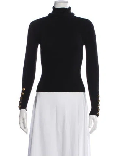 Pre-owned A.l.c Merino Wool Turtleneck Sweater In Black