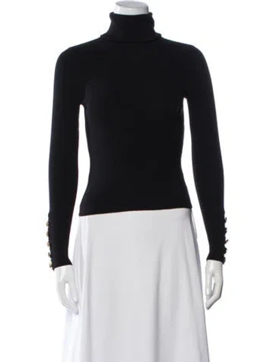 Pre-owned A.l.c Merino Wool Turtleneck Sweater In Black