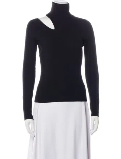 Pre-owned A.l.c Merino Wool Turtleneck Sweater In Black