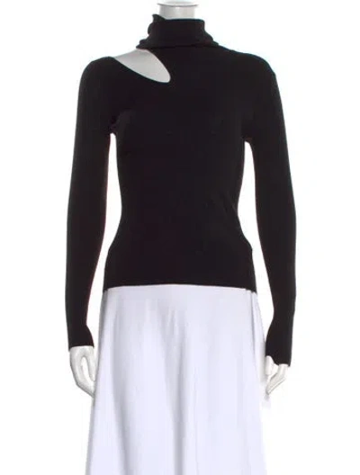Pre-owned A.l.c Merino Wool Turtleneck Sweater In Black
