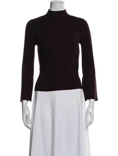 Pre-owned A.l.c Merino Wool Turtleneck Sweater In Brown