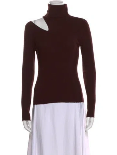 Pre-owned A.l.c Merino Wool Turtleneck Sweater In Brown
