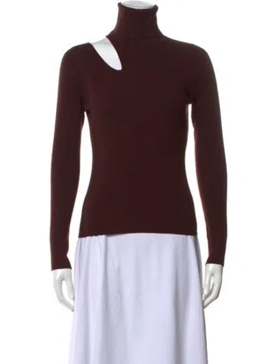 Pre-owned A.l.c Merino Wool Turtleneck Sweater In Brown