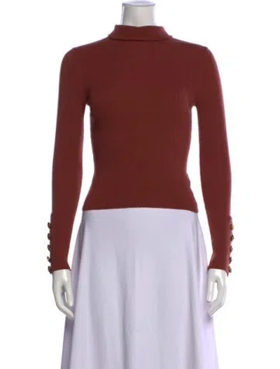 Pre-owned A.l.c Merino Wool Turtleneck Sweater In Brown