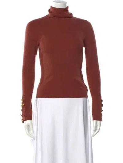 Pre-owned A.l.c Merino Wool Turtleneck Sweater In Brown