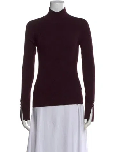 Pre-owned A.l.c Merino Wool Turtleneck Sweater In Burgundy