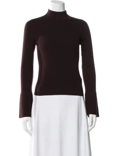 Pre-owned A.l.c Merino Wool Turtleneck Sweater In Burgundy