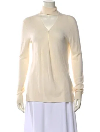 Pre-owned A.l.c Merino Wool Turtleneck Sweater In Neutral
