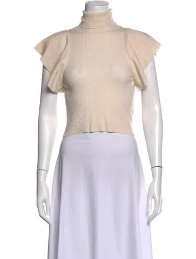 Pre-owned A.l.c Merino Wool Turtleneck Sweater In Neutral