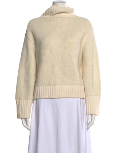 Pre-owned A.l.c Merino Wool Turtleneck Sweater In Neutral