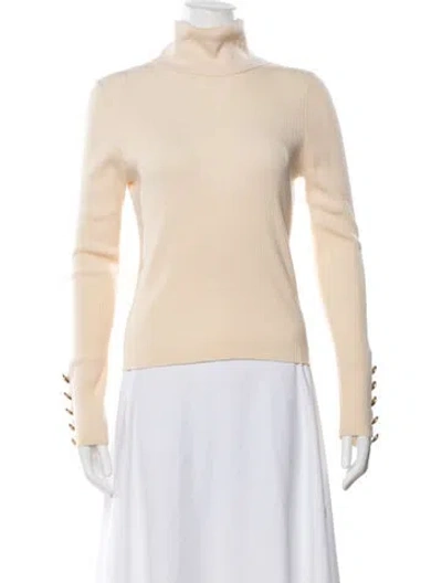 Pre-owned A.l.c Merino Wool Turtleneck Sweater In Neutral