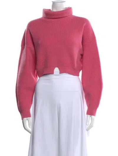 Pre-owned A.l.c Merino Wool Turtleneck Sweater In Pink