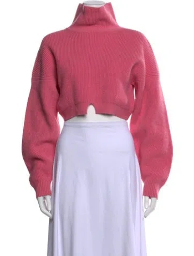 Pre-owned A.l.c Merino Wool Turtleneck Sweater In Pink