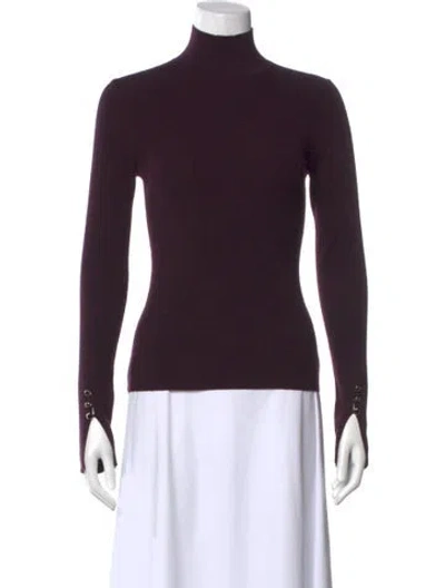 Pre-owned A.l.c Merino Wool Turtleneck Sweater In Purple
