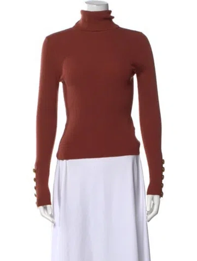 Pre-owned A.l.c Merino Wool Turtleneck Sweater In Red