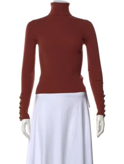 Pre-owned A.l.c Merino Wool Turtleneck Sweater In Red