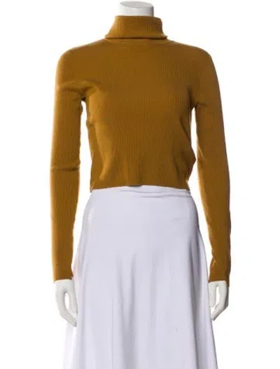 Pre-owned A.l.c Merino Wool Turtleneck Sweater In Yellow