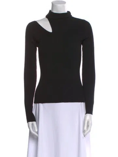 Pre-owned A.l.c Merino Wool Turtleneck Sweatshirt In Black