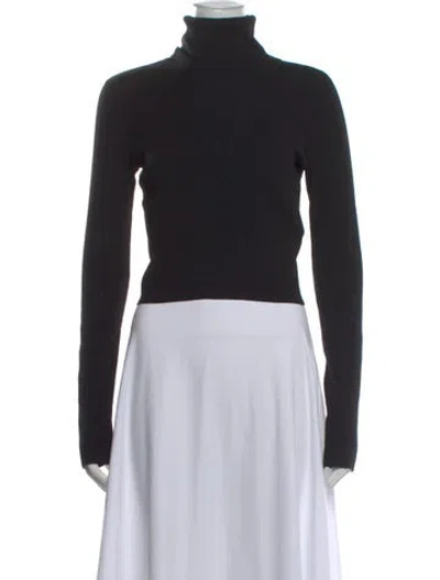 Pre-owned A.l.c Merino Wool Turtleneck Top In Black