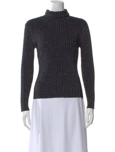 Pre-owned A.l.c Merino Wool Turtleneck Top In Blue