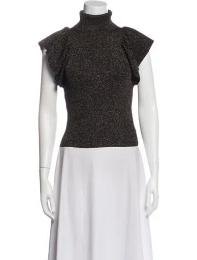 Pre-owned A.l.c Merino Wool Turtleneck Top In Gray