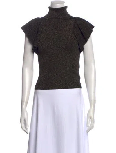 Pre-owned A.l.c Merino Wool Turtleneck Top In Multi