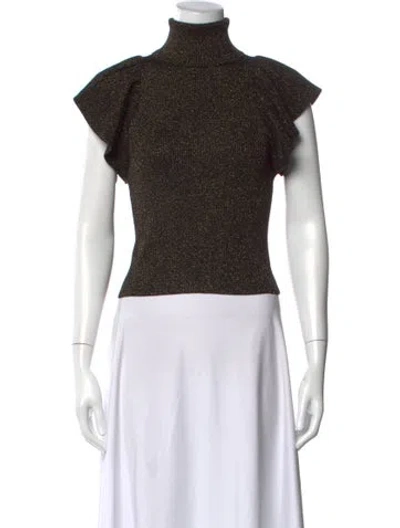 Pre-owned A.l.c Merino Wool Turtleneck Top In Multi
