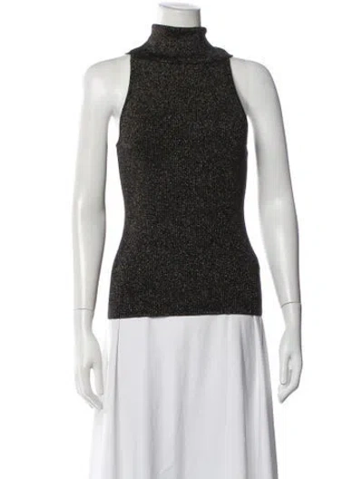 Pre-owned A.l.c Merino Wool Turtleneck Top In Multicolor