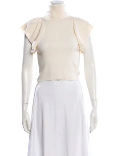 Pre-owned A.l.c Merino Wool Turtleneck Top In Neutral