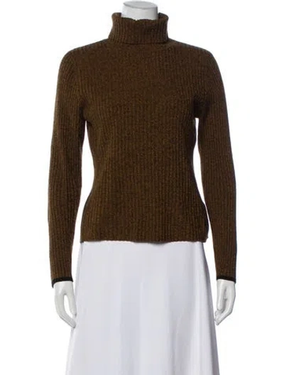Pre-owned A.l.c Merino Wool Turtleneck Top In Orange